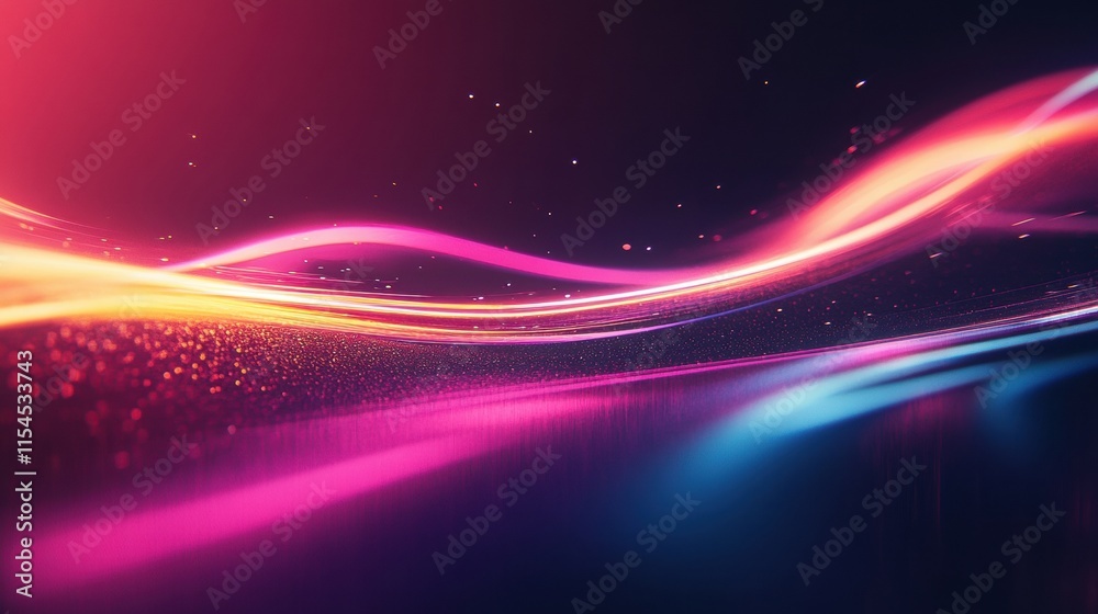 Leinwandbilder colorful light streaks create a mesmerizing abstract display at nighttime. generative ai