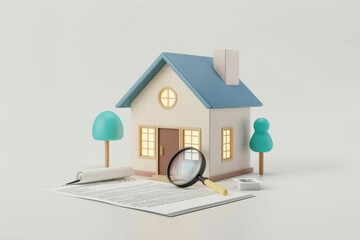 Home Model with Contract and Magnifying Glass
