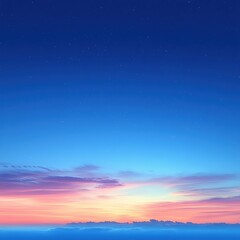 Fototapeta premium Beautiful blue sky with a few clouds and stars