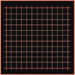 Black and white image of a grid with red lines