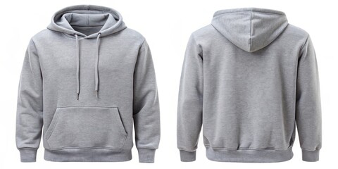 Grey hoodie with area for inscription, grey hoodie, hoodie with text space