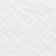 White Seamless Wrinkled Paper Texture with Subtle Folds and Natural Grainy Detail