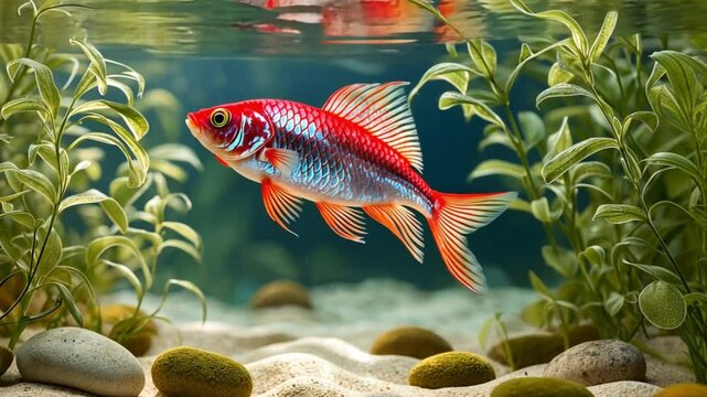 Goldfish in aquarium