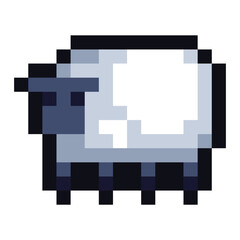 this is pixel art sheep , this item good for presentations,stickers, icons, t shirt design,game asset,logo and your project.