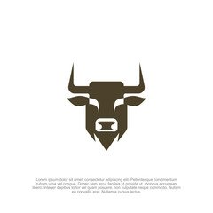 Distinctive and commanding cow, buffalo, and bull head logo, symbolizing strength, heritage, and vitality for a bold and versatile brand identity