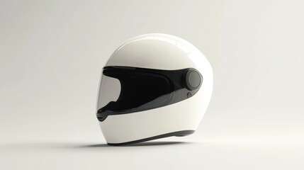 White Compact Scooter Helmet with Reflective Materials