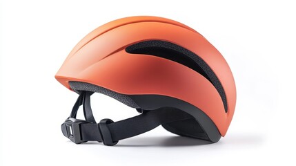 Compact urban helmet with adjustable strap system, isolated on white, emphasizing convenience and design --ar 16:9 --v 6.1 Job ID: 71e5e198-6e37-4f58-addb-c071aeca9e0b