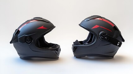 Convertible helmet with foldable technology, set on a white background, ideal for travelers --ar 16:9 --v 6.1 Job ID: c8156c51-47bf-46c3-b2b2-fd72facdff4a