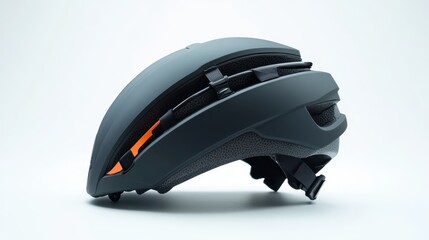 Foldable commuter helmet with innovative features, isolated on white, emphasizing portability and design --ar 16:9 --v 6.1 Job ID: dd3acb16-75e2-41a4-93ea-bccf2406a295