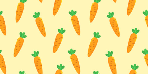 carrot pattern Background. flat illustration carrot background. seamless pattern carrot. carrot flat illustration background. seamless pattern of carrot.