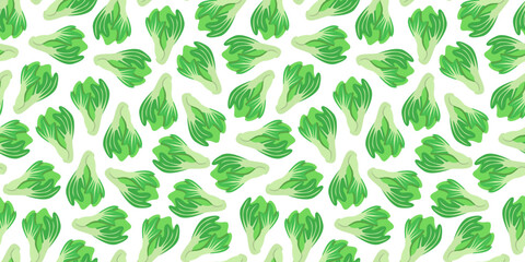 Mustard Greens Illustration Pattern background. Leafy Mustard Greens Pattern background. Mustard Greens Seamless pattern Design background.