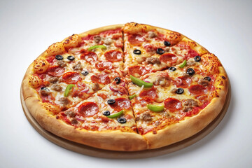 Supreme pizza with mixed toppings