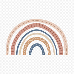 Naklejka premium Hand drawn rainbow element. Boho rainbow hand drawn illustration