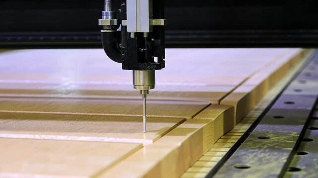 A closeup on a robotic end effector applying precise adhesive to the edges of composite panels ensuring flawless joint integrity.