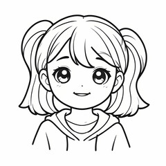 Obraz premium student colloring page for kids