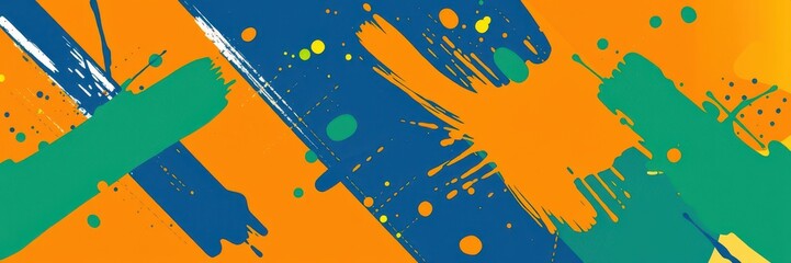 there are two pairs of scissors on a colorful background