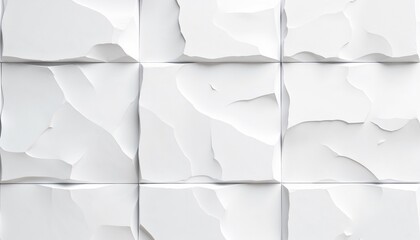 Abstract white textured panels with geometric patterns