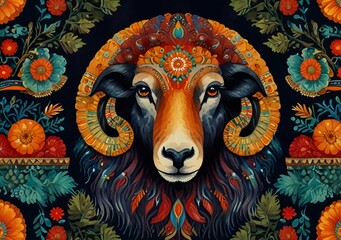 Obraz premium chinese zodiac sign of the lion
