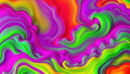 Obraz premium a colorful abstract painting with a swirly design