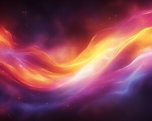 Obraz premium Abstract fiery and icy waves swirling in a dark background.