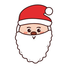cute hand drawing cartoon santa claus for christmas sticker, drawing, doodle