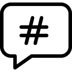 Speech Bubble Hastag