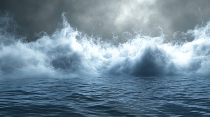 Mysterious Waves Under Cloudy Skies