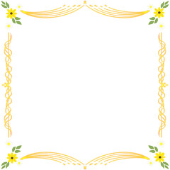 frame with leaves