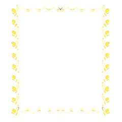 frame with yellow flowers