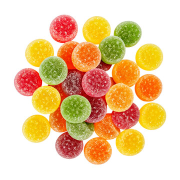 Multicolored gilly candy isolated on transparent background png
