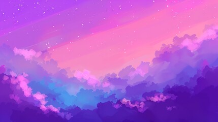 Nebula pink sky purple galactic background