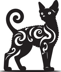 Black cat silhouette