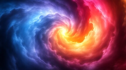 Obraz premium Abstract swirling clouds with vibrant colors.