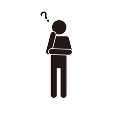 考える人のピクトグラムアイコン