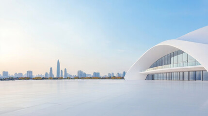 Obraz premium Background of Modern Urban Architecture Square