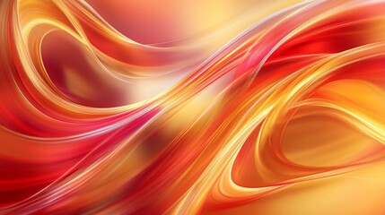Fototapeta premium Abstract waves of red and orange create a dynamic, vibrant visual flow.
