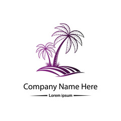 Fototapeta premium Palm tree logo