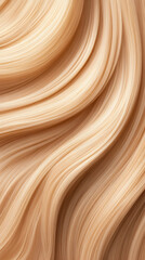 Obraz premium Swirling beige cream texture background, abstract waves, cosmetic product, beauty industry.