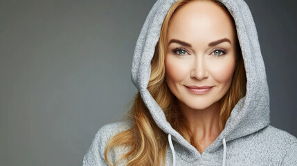 Obraz premium 40代、女子、パーカー