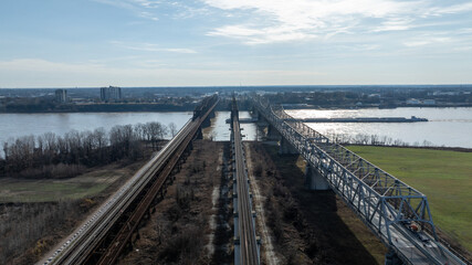 Bridges and Train Tracks Over Water