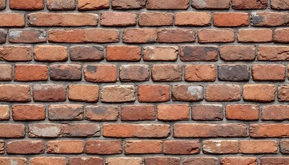 Obraz premium Brick wall in classic style in brown and red colors, representing texture