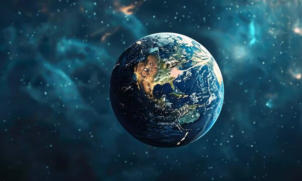Stunning image of Earth from space surrounded by stars and galaxies