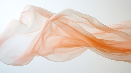 Flowing peach fuzz fabric textures studio setting abstract soft aesthetic artistic perspective