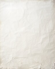 Fototapeta premium A crumpled, textured white paper background, suitable for various design purposes.