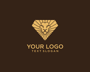 Diamond shaped lion head logo © Febstock