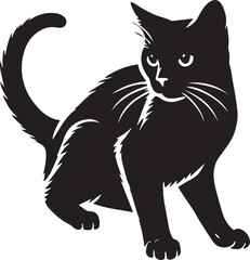 Black cat illustration