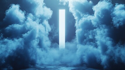 Ethereal Glow: A Portal Through Clouds