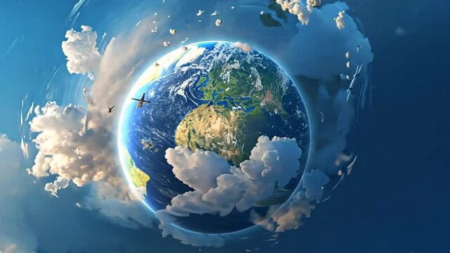 Earth day concept, World environment day. Generative AI