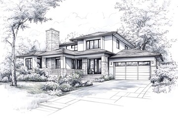 Serene Modern Architecture of a Beautiful Home Design in Nature