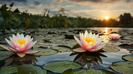 Water lily flowers